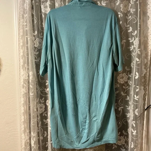 Peter Millar Teal Polo Shirt size medium - Picture 4 of 6